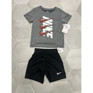 Nike Boys 4-T Two Piece Short Sleve Shorts Set NWT